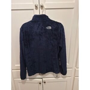 The North Face Women Navy Blue Fleece Jacket Full Zip M